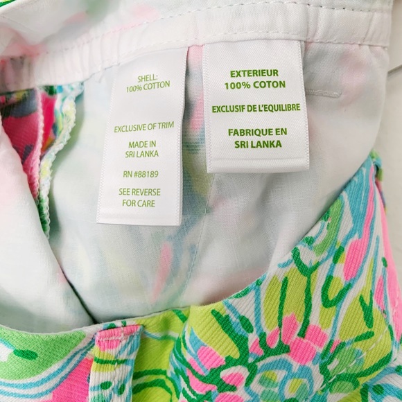 Lilly Pulitzer Walsh Shorts Coconut Jungle 00 - Picture 6 of 9